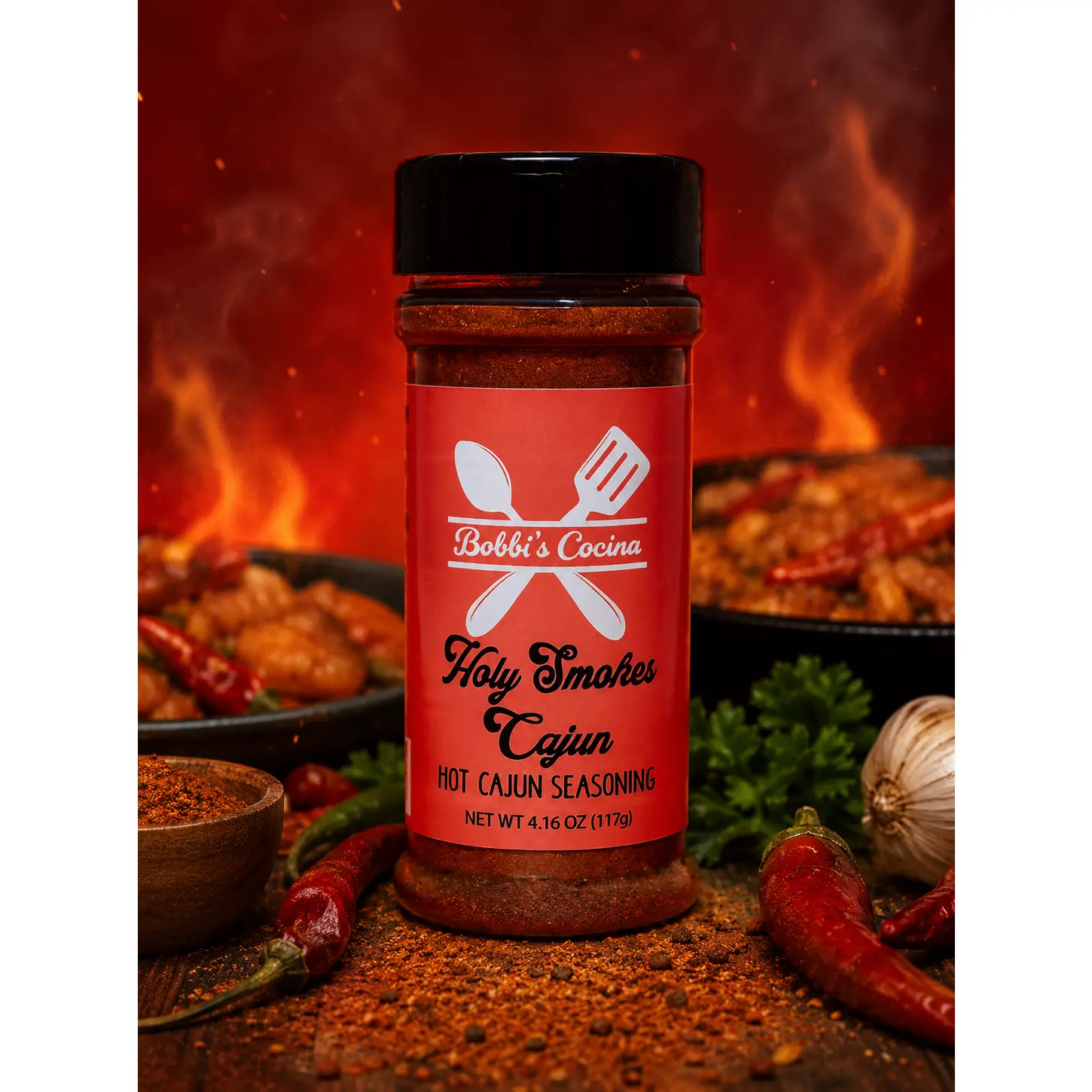 HOLY SMOKES CAJUN - Hot Cajun Seasoning