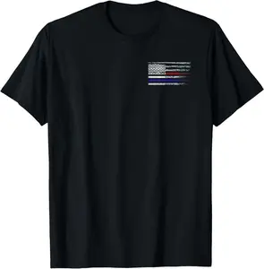 [100% Cotton] Police Fire EMS First Responder American Flag Firefighter T-Shirt streetwear dtf printing Casual Comfy