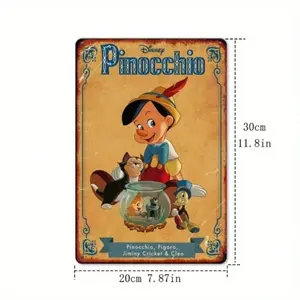 Aluminum Cricket and Figaro Figurine Decorative Sculpture Set Whimsical Collectible for Living Room Cafe Study Room Home Decor