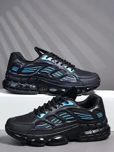 2026 New Men's Colorblock Air Cushion Sneakers, Breathable Mesh, Anti-Slip, Durable, Shock Absorption, Outdoor Running, Fitness, Casual, Sporty Running Shoes, Sports Shoes