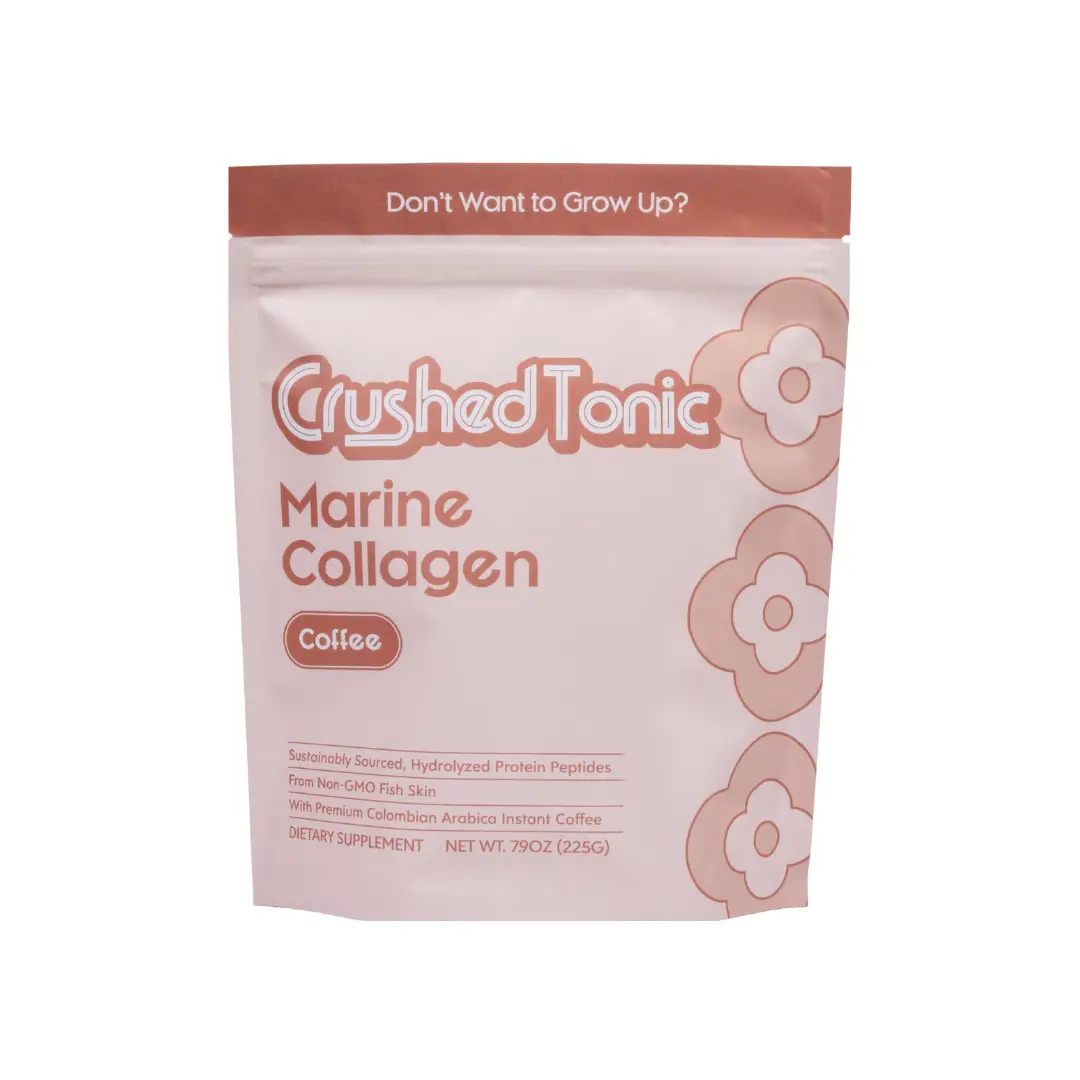 Marine Collagen with Instant Coffee - for Skin, Hair & Health - Gluten Free GMO Free Skin Care Hair & Nail Care Healthcare Supplement Fitness Edible D