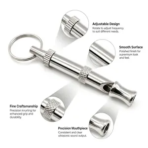 1 Pack Ultrasonic Adjustable Dog Training Whistle Silent Bark Control for Stop Barking and Recall