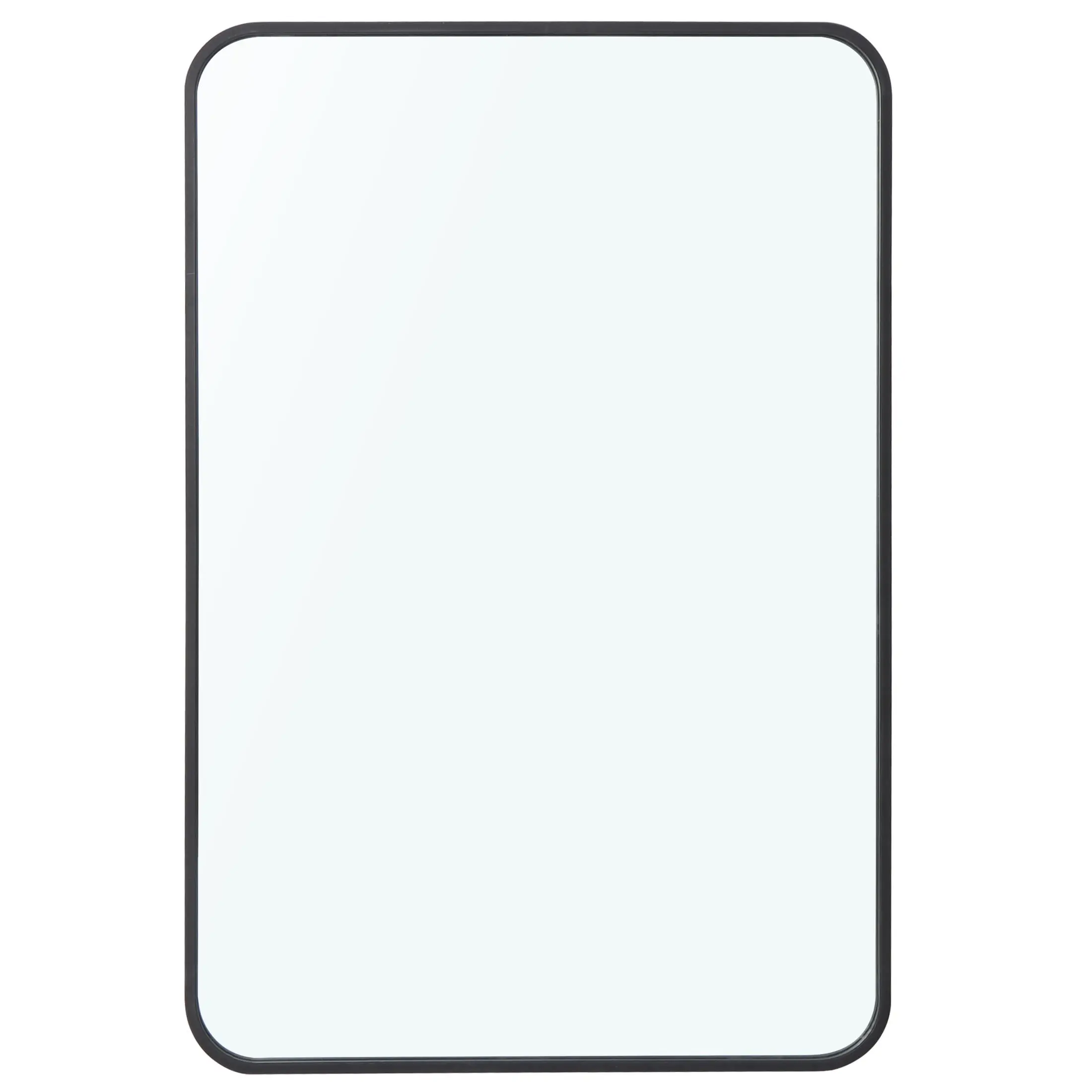 LEMY Rectangle Wall-Mount Mirror with Smooth MDF-Backed Metal Frame, Black Hanging Mirror for Entryway, Room Makeup Decor