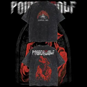 AUDIO WAVE RECORD - Powerwolf Lupus Dei Heavy Metal Graphic T‑Shirt, Rock Music Graphic Hoodie, Rock band tee, Mexico style menswear
