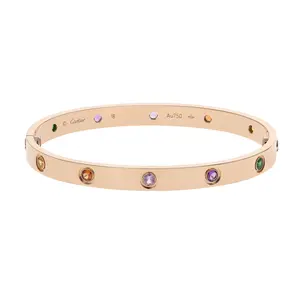 Pre-owned Cartier Love Bangle Bracelet Size 18