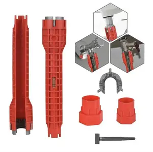 Sink Faucet Installer Tool,14-in-1 Faucet Wrench, Multi-functional Pipe Wrench, Bathroom Plumbing Installation & Repairs Wrench for Small Space Toilet Kitchen Bathroom Toilet Sink.