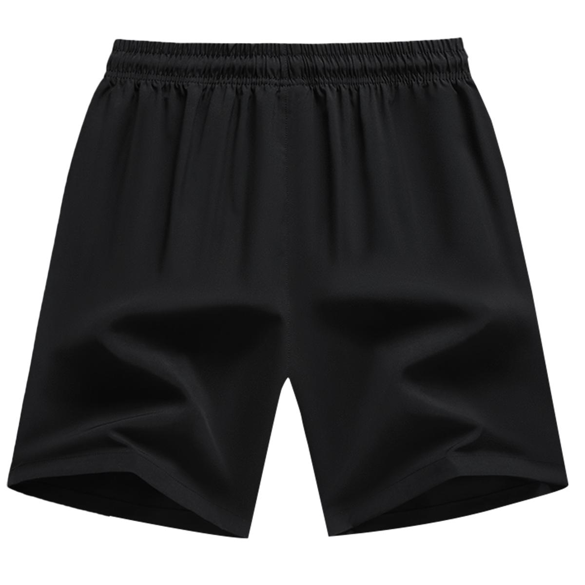 Men's Summer Casual Quick Dry Shorts with Zipper Pockets & Elastic Drawstring Waist, Lightweight Breathable Athletic Workout Shorts for Men, Comfortable Casual Bottoms for Running, Walking, Hiking & Daily Activities