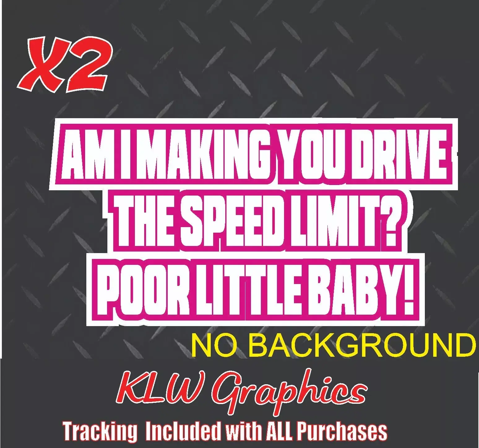 Speed Limit Hot Pink White Full Color Decal Sticker Funny Tailgating Tailgater Turbo Diesel Truck Car JDM