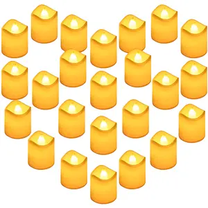 Led Candles 12Pcs 24Pcs Smokless Long Burning Battery Operated Candles for Valentine's Day Wedding Birthday Party Decor Light