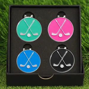 4 pack Golf Ball Markers with Hat Clip Box Set - Funny Golf Gifts Golf Accessories for Men and Women Golfers，Great Golf Gift For Father's Day