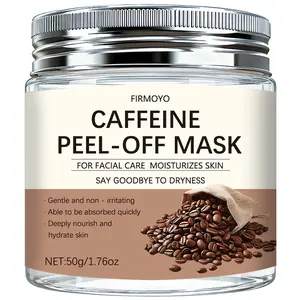 Caffeine Peel-Off Mask 50g | For Hydrating, Firming Face & Neck Contours | Hydrates & Tightens to Smooth Fine Lines | A Targeted Treatment for Youthful Definition | Men & Women, 50g Jar, Skin Care Products
