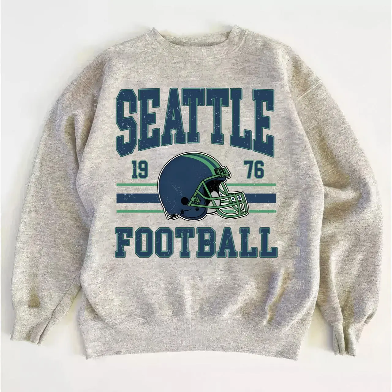 Seahawks Vintage Football Sweatshirt, Retro Game Day Fan Crewneck Shirt