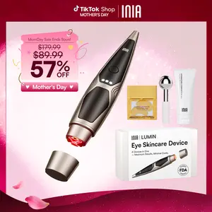 INIA LUMIN 4-in-1 Eye Skincare Wand – 3 Mins a Day for Fewer Lines in 14 Days & Less Puffiness in 21, FDA-Cleared, Spa-Level Results at a Fraction of the Price, Lift & Brighten Eyes in Just Weeks
