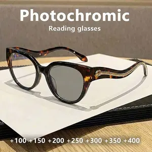 Vintage Cat Eye Reading Glasses, Women's Fashion Photochromic Eyeglasses, Snake Leg Full Frame Daily Wear, Slimming Face Design, Fashionable Frames Glasses, Vintage Style Glasses