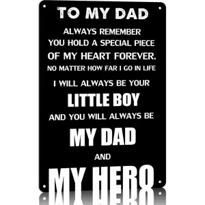 Dad Presents From Daughter Dads Birthday Present Ideas Wall Metal Signs For Dad I Love You Daddy Valentines Fathers Day 12x8 Inches