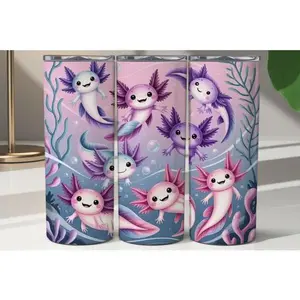 Cute Axolotls Under the Sea Tumbler