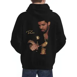 Take Care Rap Graphic Hoodie Sweatshirt, Drake Inspired Music Album Illustration Apparel, Black Streetwear Pullover Sweatshirt, Urban Hip Hop Style Clothing, Gift For Music Lovers