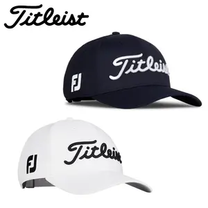 [Pack 2] Titleist Tour Performance Elite Pro Series Golf Cap – White/Black | Adjustable Fit, Superior Sun Protection, All-Day Comfort for Peak On-Course Performance | All Seasons, Hand Wash Only