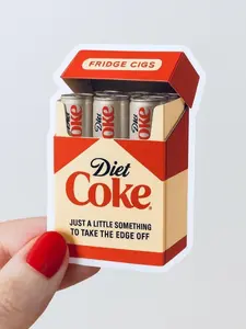 Funny Diet Coke Fridge Cigs Sticker - Matte Vinyl1