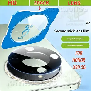 KAYKWONG'S 2-Pack Auto-Align Installation Kit for Honor X9d 5G, Bubble-Free 9h Tempered Glass, HD Transparent, Touch-Sensitive, Lens Protection