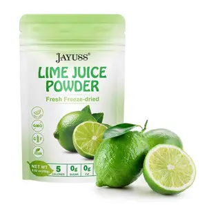 JAYUSS Lime Juice Powder 8.82 Ounce (250g), 100% Natural, Freeze-Dried Lime Juice, No Sugar or Additives, Great for Drinks, Smoothies, and Beverages