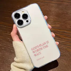 A Pink English Font Transparent Phone Case, TPU Shockproof Full Protection Case, Suitable for iPhone 17/16/15/14/13/12/11 PRO MAX PLUS AIR E XS and PROMAX XR, Ideal Gift for Friends and Family, ZB399