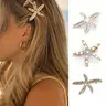 Women Hair Accessories Set, Pearl Decorative Starfish Shape Clips, Stylish Daily Wear Headwear, School Essentials, Perfect Gift, Barrettes Hair Clips, Hair Clips Metal, Hair Claws, Super Cute Clips, Tropical Hair Accessories, Clips For Hair