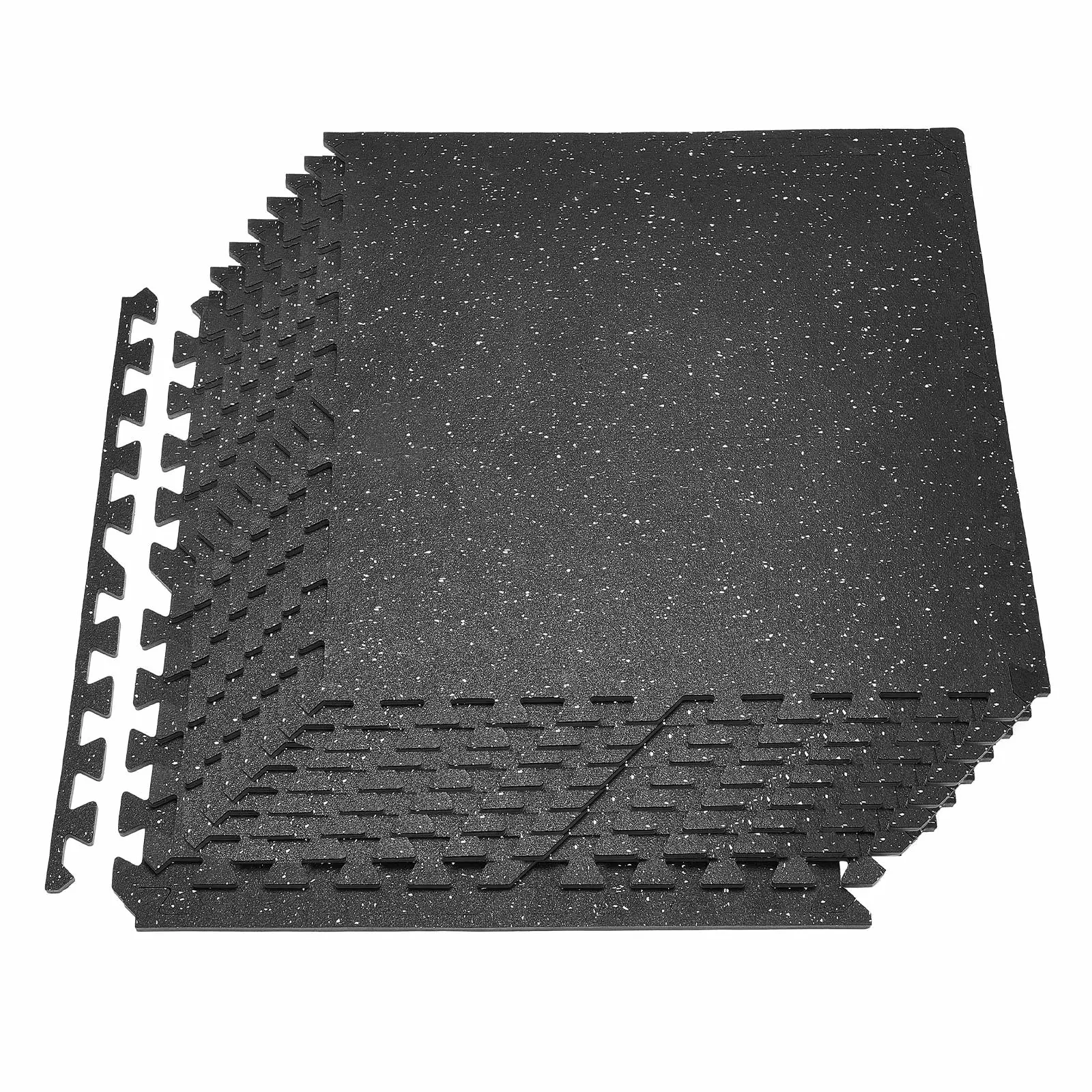 【SummerFinds】VEVOR Puzzle Exercise Mat, 12 PCS Fitness Equipment Mats, 24 x 24 x 0.4 in, High-Density EVA Foam Mats Set, Interlocking Rubber Soft Tiles, Protective Floor Padding with White Dots for Home Gym Office