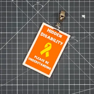Hidden Disability Badge - Please Be Understanding - Autism Awareness - Cosplay - Lanyard Badge - Fursuit Badge - 3D Printed Badge