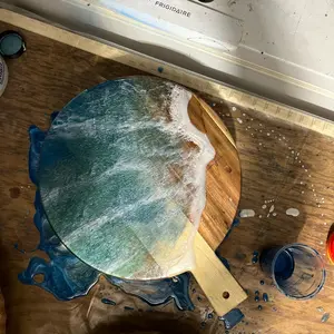 Epoxy Ocean charcuterie platter