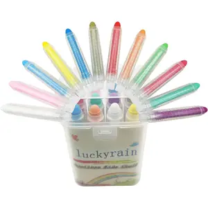 Non-toxic Dustless Chalk With Holder for Kids, Colored Chalk Art Tool for Blackboard Whiteboard, for Children Drawing Writing, 12PCS