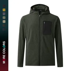 MAELREG Fleece Hoodies Jacket Men Full Zip with 3 Zip Pockets Lightweight Soft Warm Hoodie for Golf Athletic Travel Casual Sportswear Casual Sports Tops