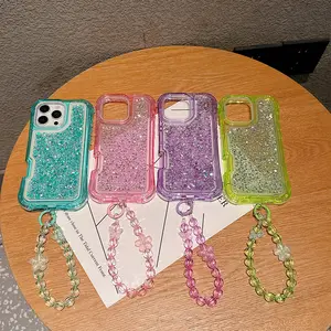 For iPhone 17 Pro Max / 17 Air / 16 Pro / 15 / 14 / 13 Candy Color Glitter Case, Cute Fashion Protective Cover mysw12