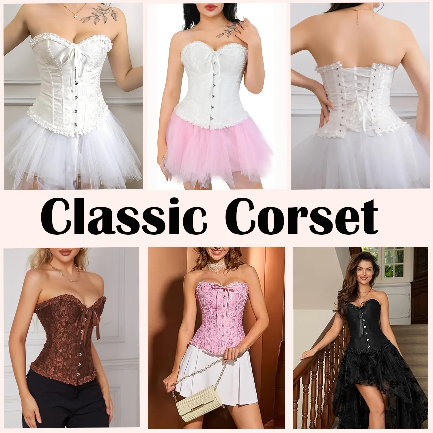 Women's Lace Up Boned Overbust Corset Bustier Lingerie Bodyshaper Top, Sexy  Bustier Shapewear Lingerie, Lace Waist Push Up Bodysuit,Floral Bustier  Corset Top Waist Cincher Overbust Bustiers Plus Size S-6XL - TikTok Shop