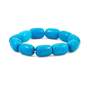 Magnesite Beaded Stretch Bracelet 258.80 ctw