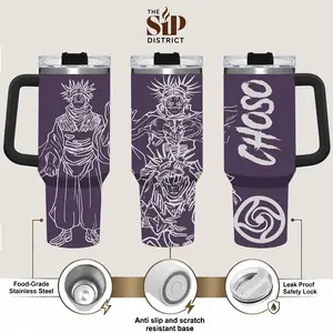 The Sip District. Choso Jujutsu Kaisen 20oz  40oz Tumbler With Handle – Anime Stainless Steel Travel Mug, Blood Manipulation Sorcerer Cup, Otaku Gift, Iced Coffee Thermos for Manga & Gaming Fans Gothic
