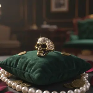 The Iced Skull Supreme Ring Gold Plated Stainless Steel Statement Piece with Precision Set Stone for Bold Fashionistas Unisex Accessory