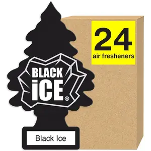 Little Trees Black Ice Air Freshener 24 pack for car fresh smelling