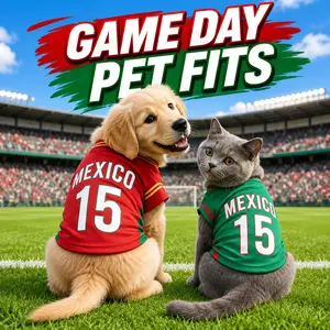 Country-Inspired Pet Soccer Jersey, Lightweight Mesh Dog & Cat Game Day Shirt, Mexico Argentina Portugal Style Pet Fan Outfit