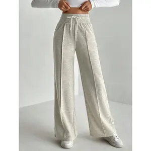 Tall Solid Drawstring Waist Wide Leg Sweatpants