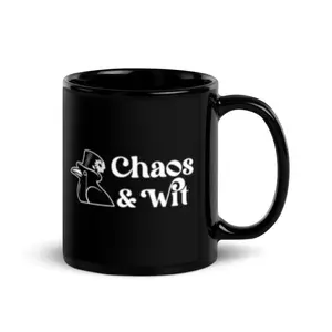 Crow Gentleman Logo Black Ceramic Coffee Mug 11oz 15oz
