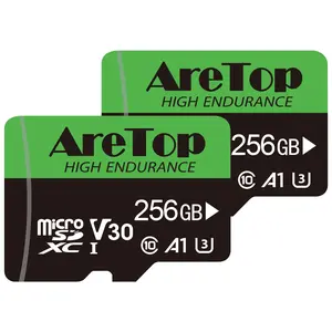 AreTop Micro SD Card 256GB 2-Pack MicroSDXC Memory Card with Adapter, Read Speed up to 100MB/s UHS-I A1 U3 V30 Class10, Flash Memory Card Compatible for Nintendo-Switch, Drones, Body Cam 128GB 256GB 256GB 128GB