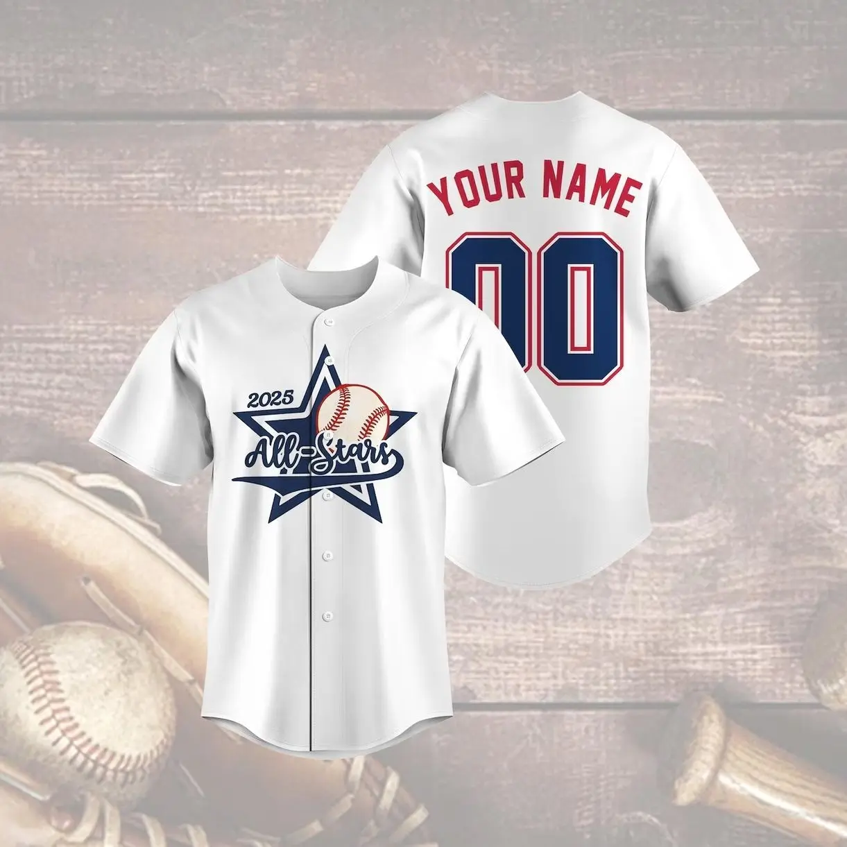 All Stars Baseball Jersey 2026, Custom Team Shirt, Personalized Name and Number, Youth Softball Uniform, Game Day Fan Gift Idea O9Z