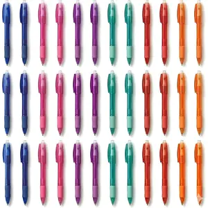 Colored Erasable Gel Pens With Cap, 0.7 MM Gel Ink Pens Erasable 36 Pack, Make Mistakes Disappear for Drawing Writing Planner and Crossword Puzzles