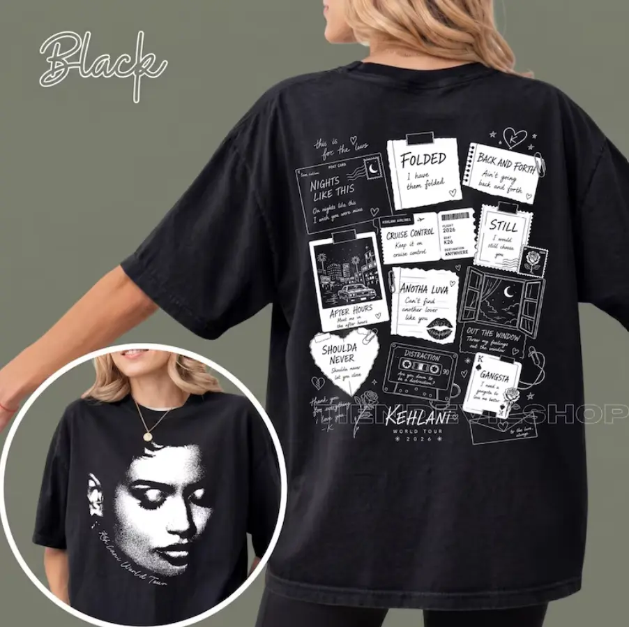 Kehlani World Tour 2026 Tee, Folded Album Inspired Shirt, Nights Like This Concert Outfit, Vintage R&B Graphic T-Shirt