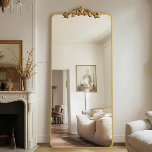 Antok Vintage Full Length Mirror, 71"x28" Floor Mirror with Carved, Full Body Mirrors for Home Decor, Standing/Hanging Large Wall Mirrors for Bedroom/Living Room/Entryway, Retro Style