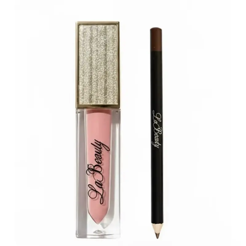 Pretty Girl Combo ( Pink Gloss + Brown liner) Lip Cosmetic Set Lip Stain Set Lipgloss