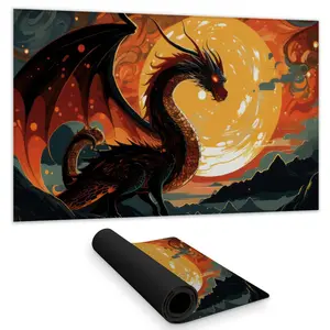 MWW C1DM14248KS9GP 14 x 24 in. Imminent Destruction Red Gaming Mat for Home Decor - Stylish