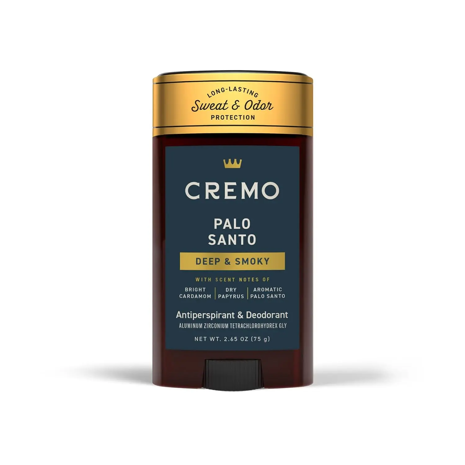 Cremo Deodorant & Antiperspirant for Men, Palo Santo, 2.65 oz