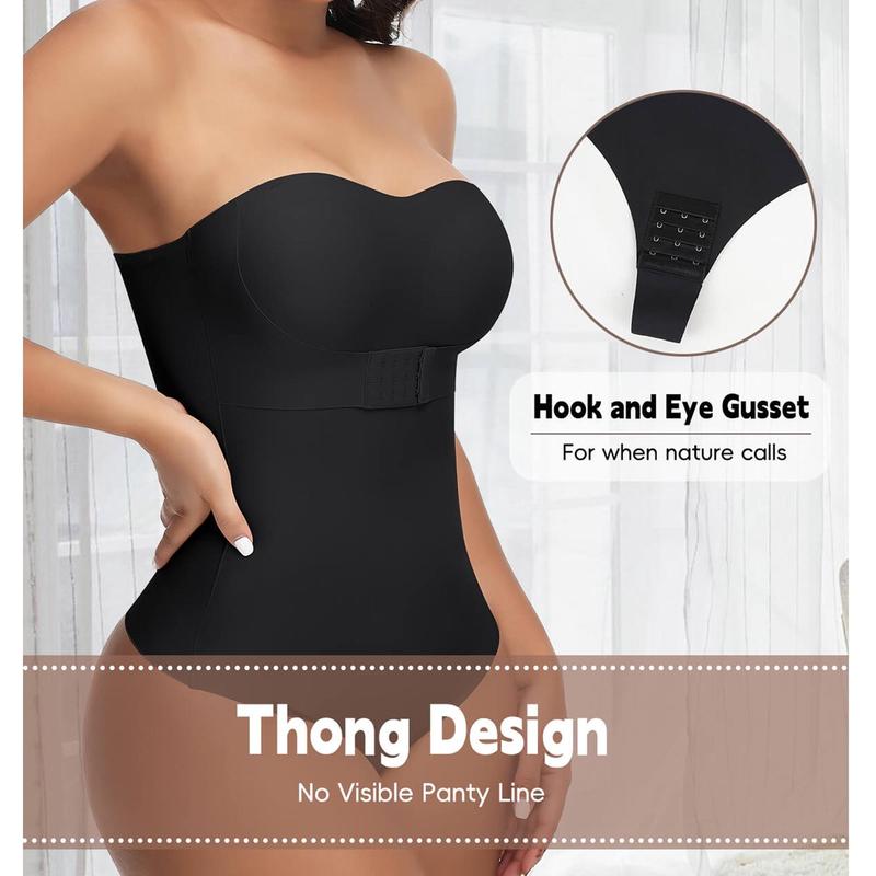 New Bustier Shapewear Bodysuit Tummy Control Strapless Bra Shapewear for Women Strapless Faja Body Shaper Thong Light Shapewear Womenswear Plus Size S-4XL Black Basic Casual New Bustier Shapewear Bodysuit Tummy Control Strapless Bra Shapewear for Women Strapless Faja Body Shaper Thong Light Shapewear Womenswear Plus Size S-4XL Black Basic Casual